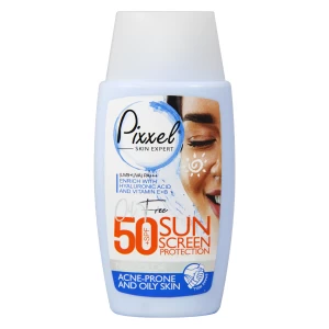 کرم ضد آفتاب SPF50 بی رنگ پوست‌‌ چرب و جوشدار پیکسل